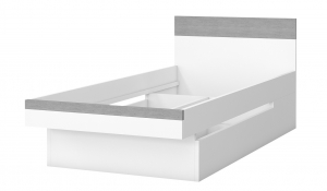 Łóżko BOTA 33, biały / beton, 90x200 - 2484FG