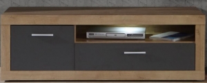 Szafka RTV TANVIR TNVT121 Dąb Riviera / Uni Wolfram Grey 