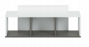 Półka TRAFFIC 12, MLMEBLE biały / beton industrialny / antracyt