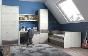 Szafka nocna BJORK 2s olcha polarna/onyx