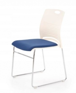 Krzesło CALI biało-niebieski HALMAR
