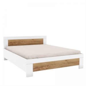 Łóżko CANDY 160, dąb craft/biały