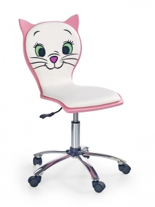 Fotel KITTY 2, biało-różowy