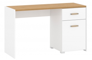 Biurko ADAM 1D1S/130, biały mat