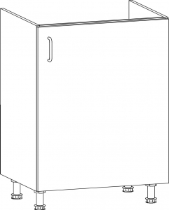 Szafka pod zlew SYCYLIA D60Z-PRAWA, sosna andersen