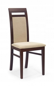 Krzesło ALBERT ciemny orzech / beż