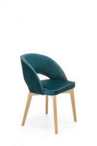 Krzesło MARINO dąb miodowy / ciemny zielony MONOLITH37