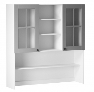 Kredens stojący LINEA K120, szary/biały