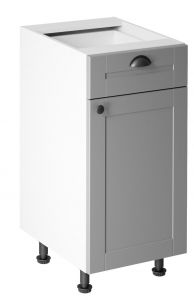 Szafka dolna LINEA D40S1, szary/biały