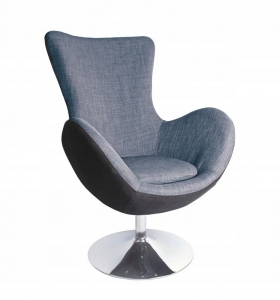 Fotel BUUTTERFLY popielato / czarny