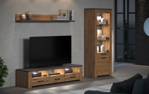 Szafka rtv FOLLOW 3s/180, dąb artisan-matera