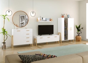 Biurko BELLE 2s/120, biały mat