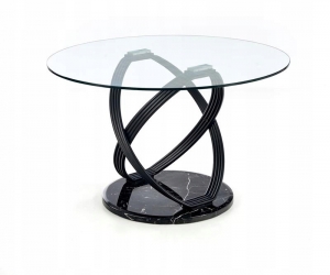 Stół OPTICO, transparentny/czarny