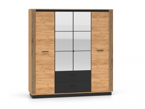 Szafa URSO 01 4D1S dąb craft / czarny