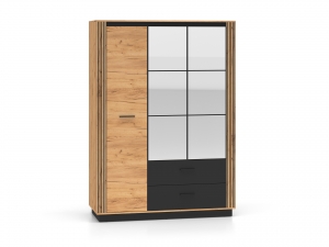 Szafa URSO 02 3D2S dąb craft / czarny