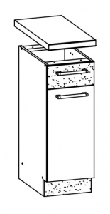 Szafka MODENA MD12, biały połysk+grafit