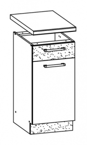 Szafka MODENA MD13, biały połysk+grafit
